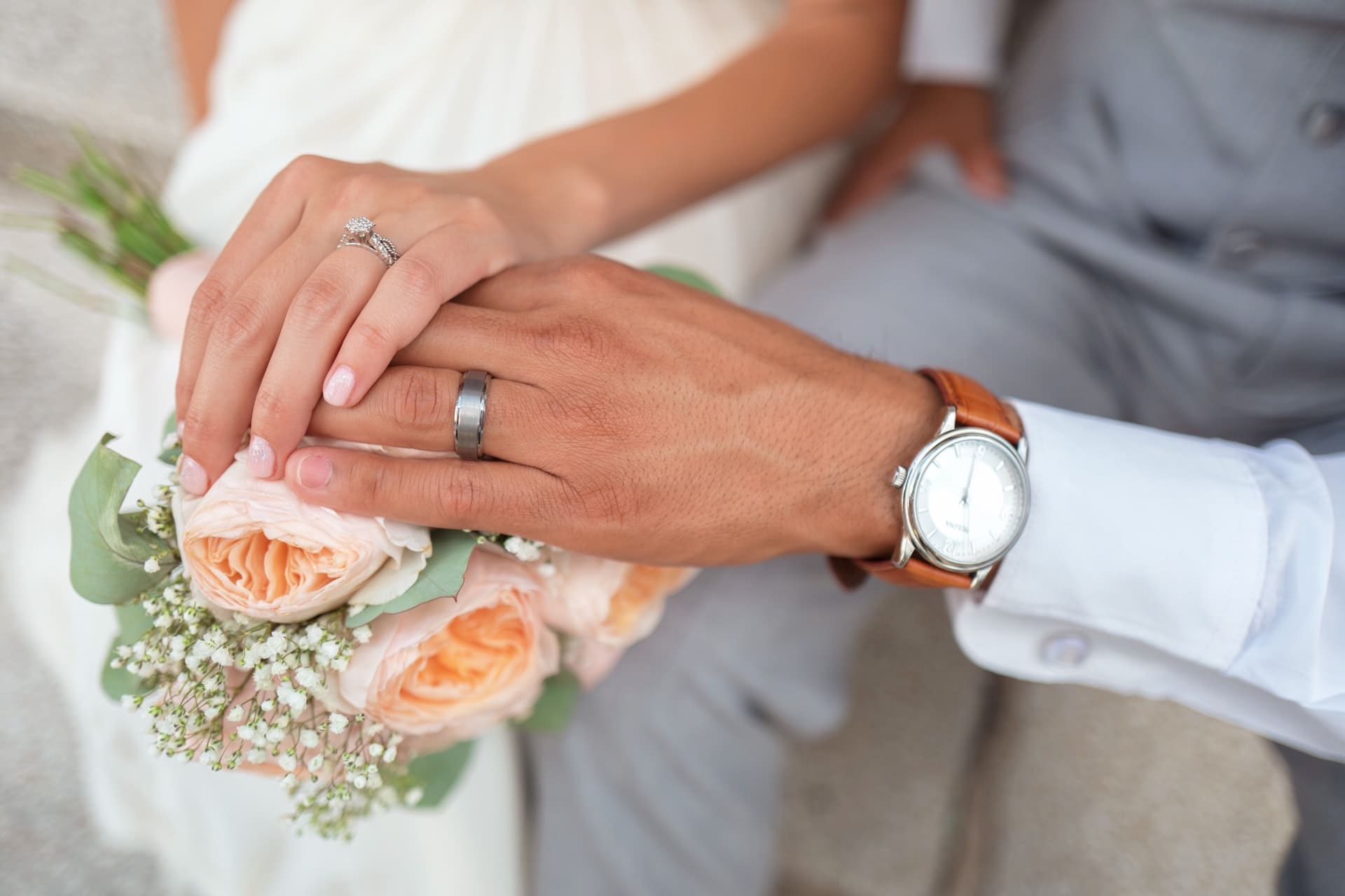 Photoshoots of wedding couple