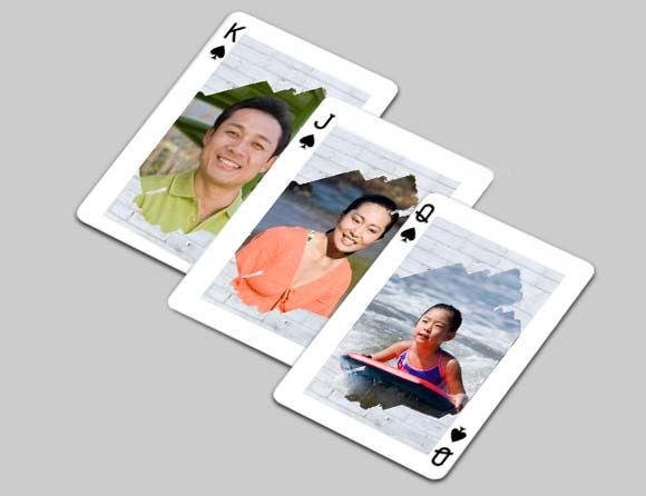 Personalised photo playing cards
