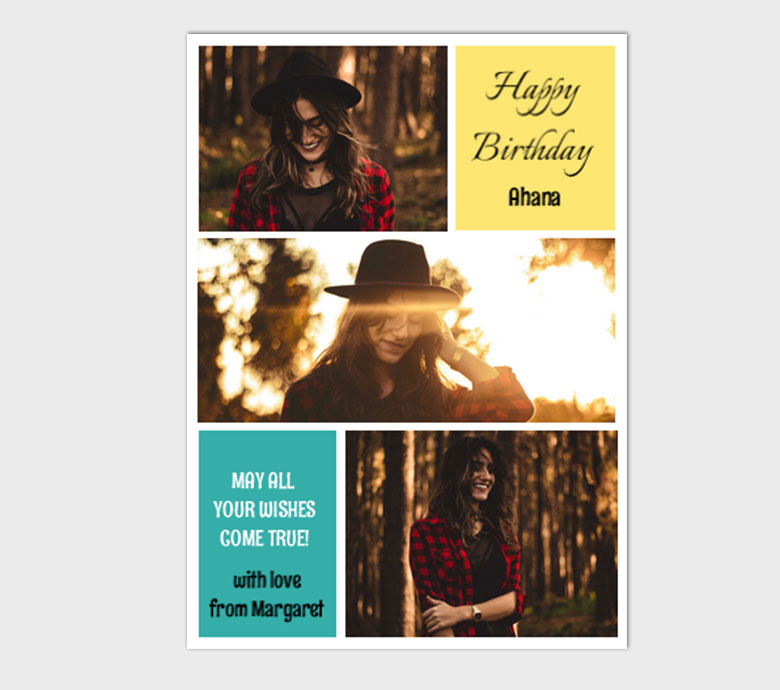 Personalised happy birthday photo card