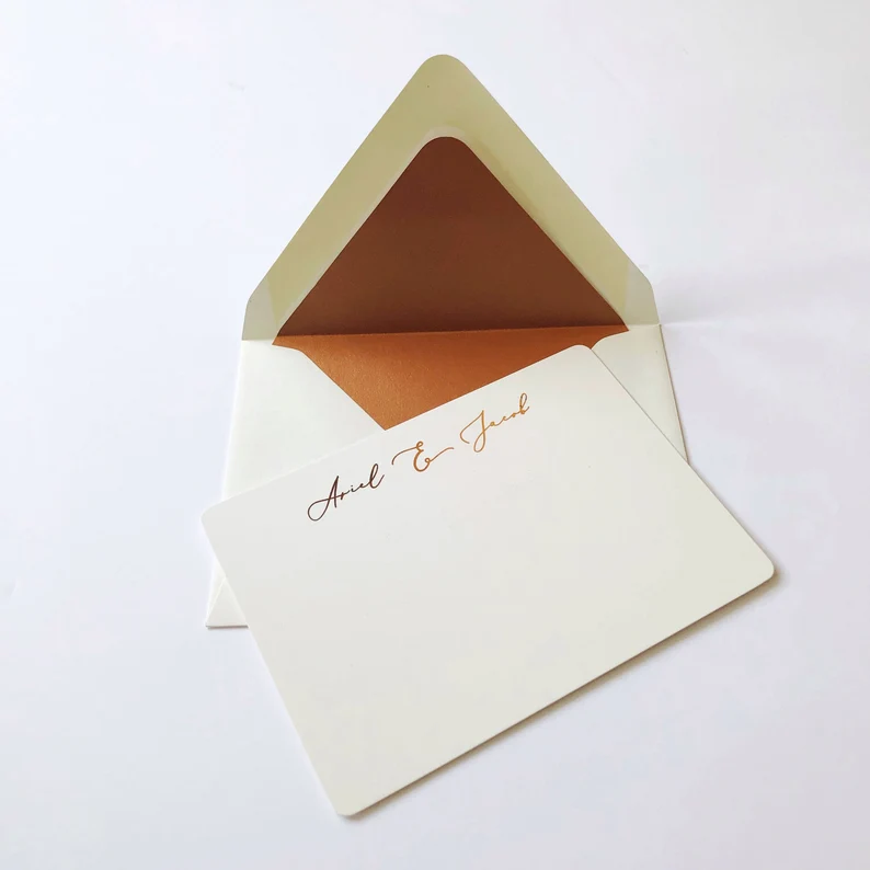  Copper Foil Note Cards 
