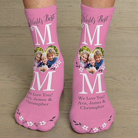  Mothers Day Custom Photo Socks 