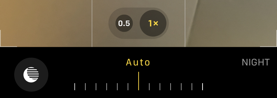 iPhone camera settings for night mode