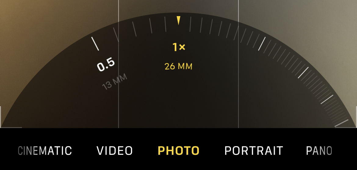 iPhone settings for wide angle lens