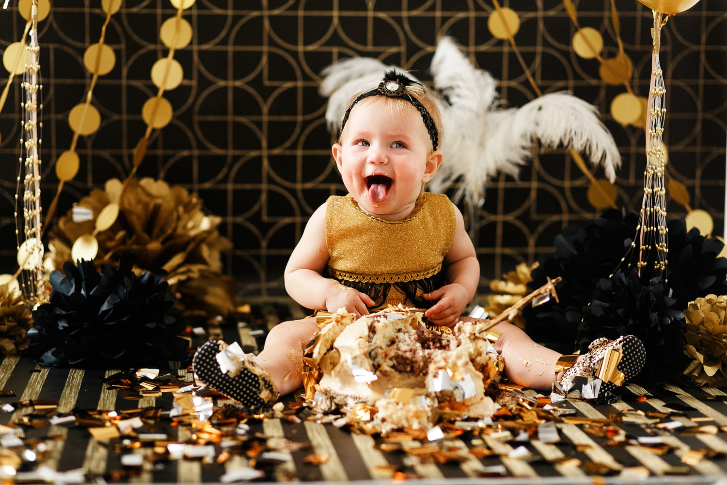 Rockstar-inspired newborn baby photoshoot showcasing little star's charm