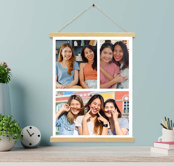 Elevate home decor with personalized wall hangings—four pictures adding charm, ideal for Chinese New Year gifting.