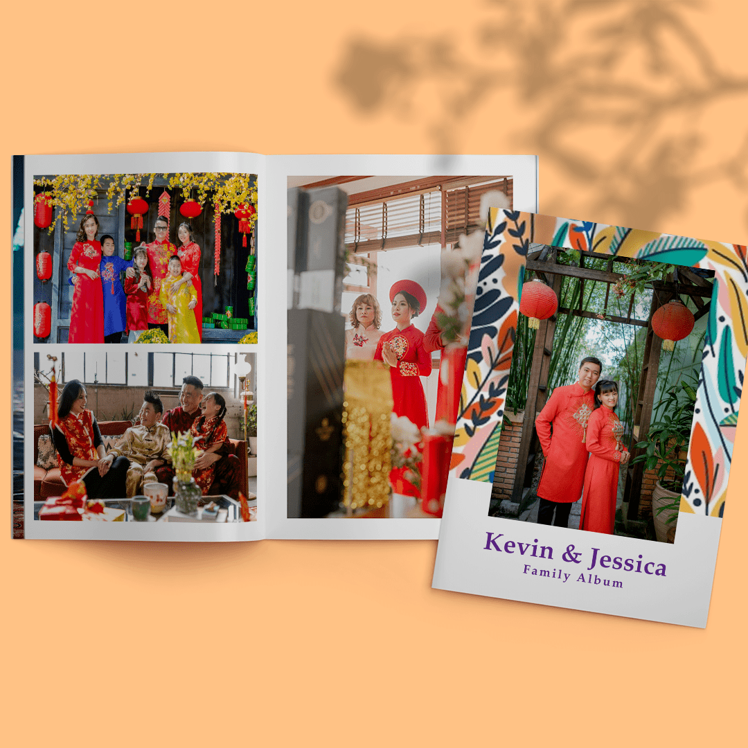 Celebrate love and family with a personalized wedding photo book, ideal for Chinese New Year gifts.