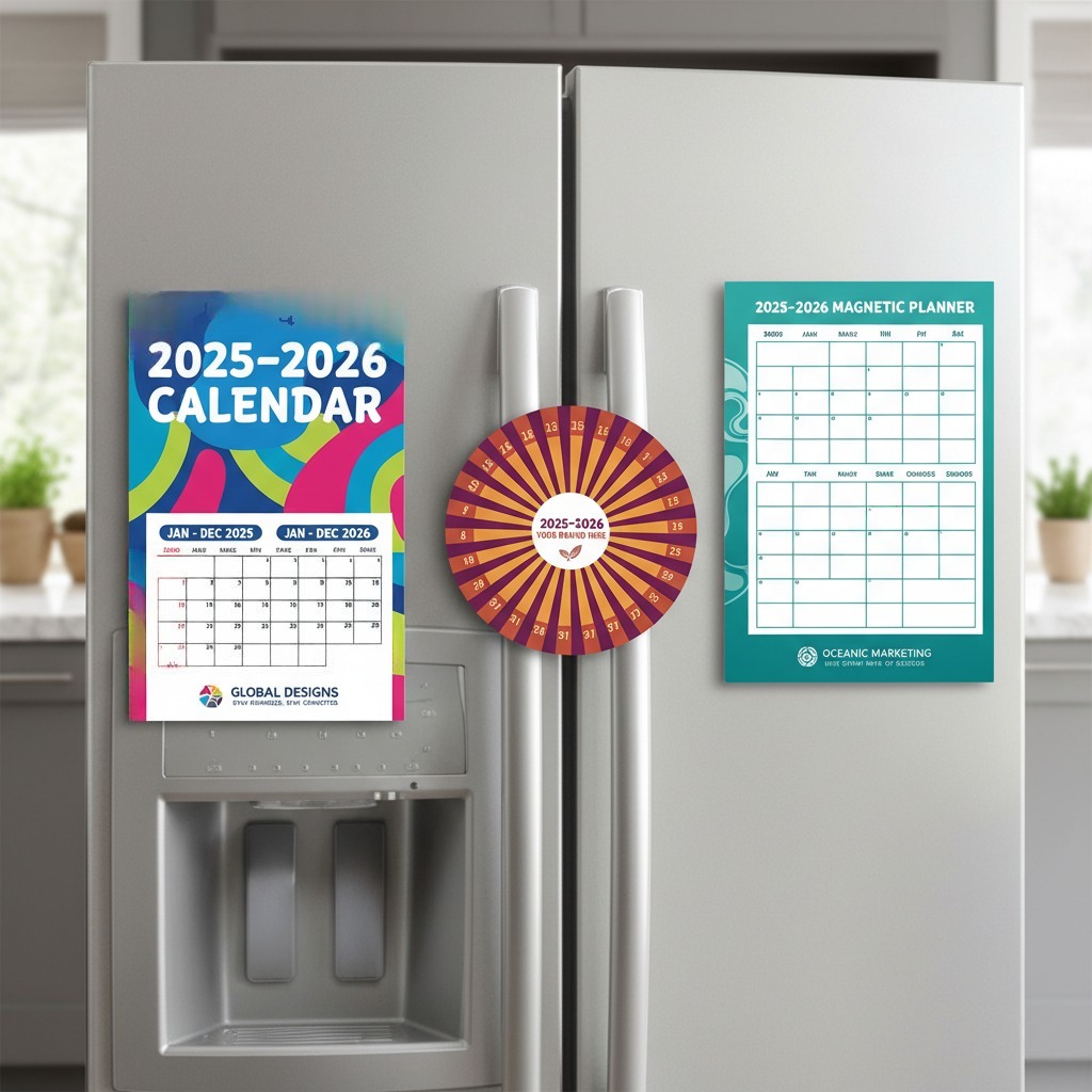 2025 magnetic calendar with Singapore-themed design for corporate gifting