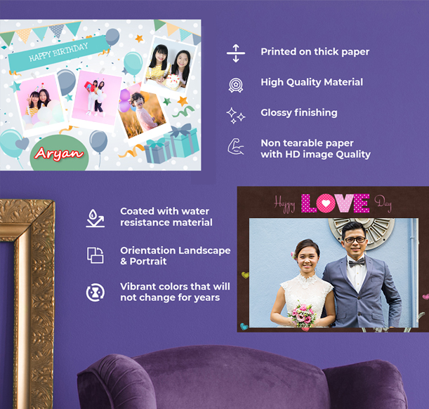 Creative collage poster print personalized birthday gift for girl with travel and birthday photos