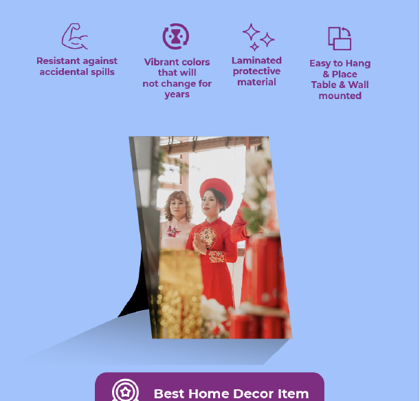 Classic Table Photo Frame personalized birthday gift for girl in Singapore from Photojaanic