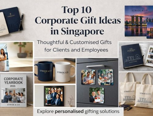 Customised corporate gifts Singapore for employees and clients including personalised mugs, notebooks and photo gifts