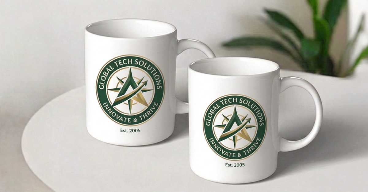 Branded mug corporate gift Singapore with logo for daily office use