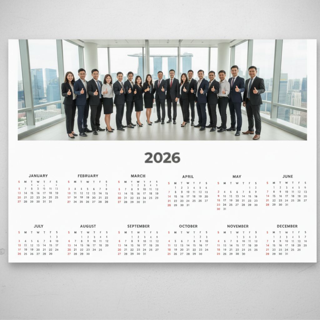 Bulk customised poster calendars with inspirational quotes, ideal for mass gifting and corporate promotions.