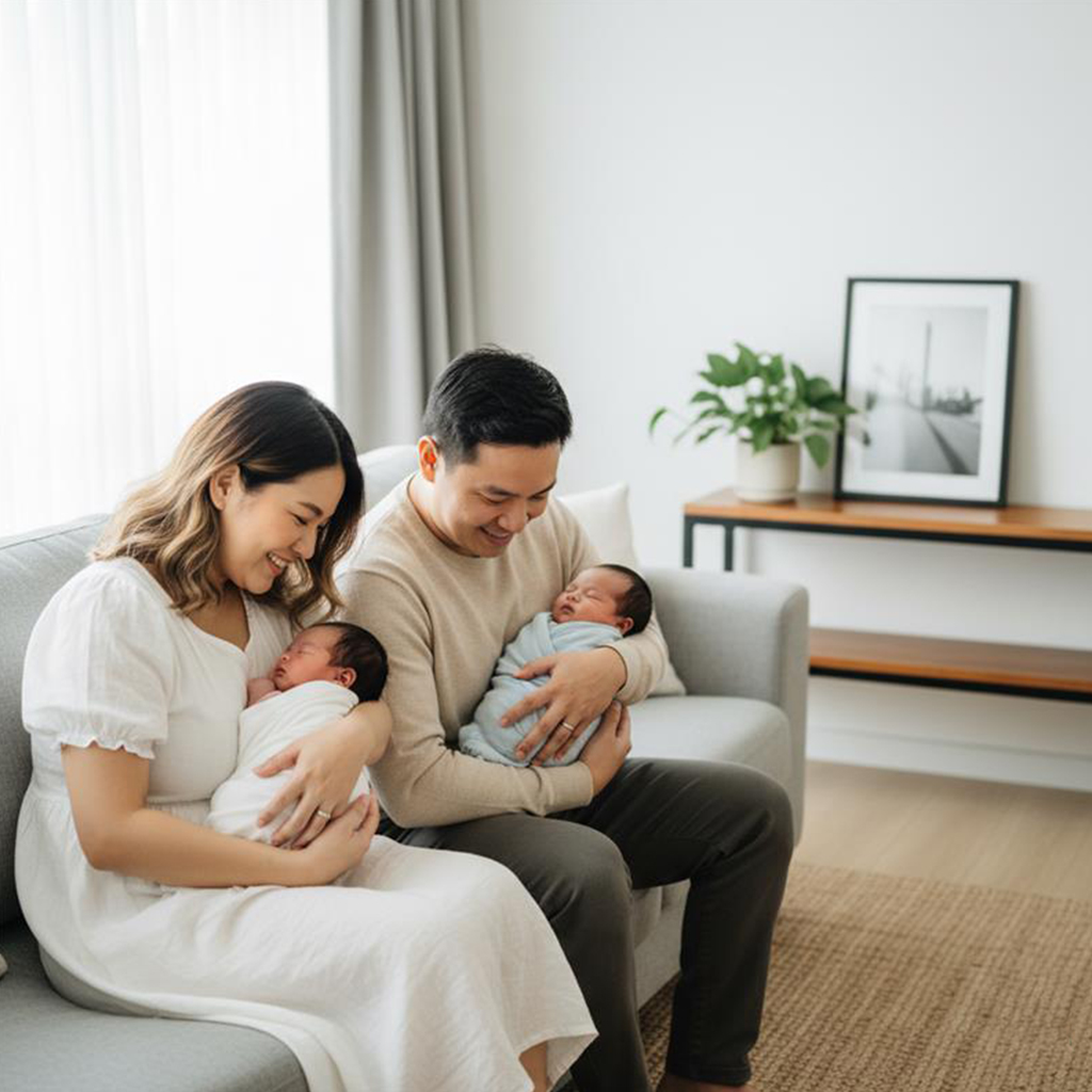 lifestyle newborn baby photoshoot Singapore natural candid home moments