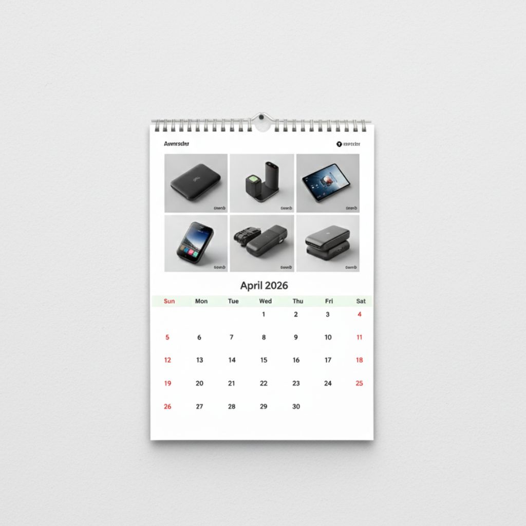 Bulk customised wall calendars with clean design, perfect for office spaces and client gifting.