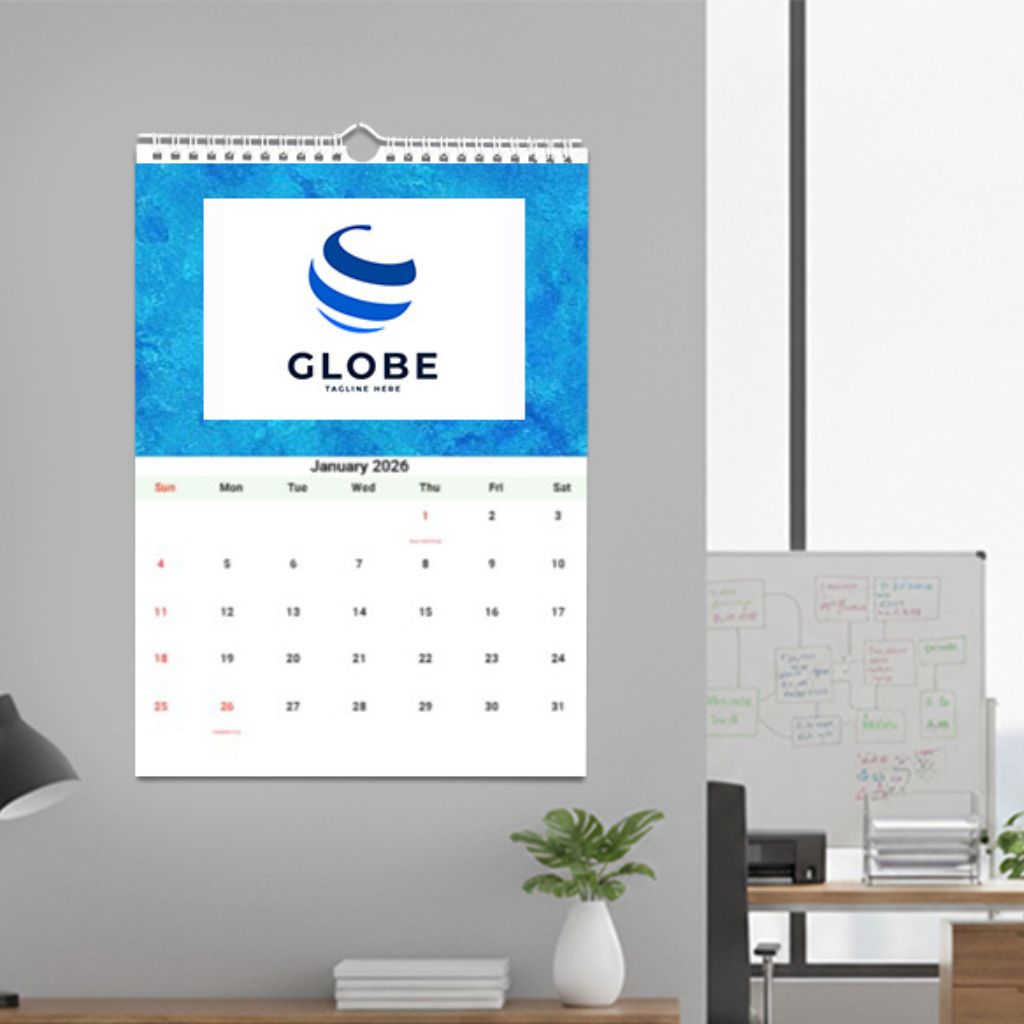 Decorate the office with personalized wall calendars. Ideal for company branding and employee gifting. Order now for a stylish gift!