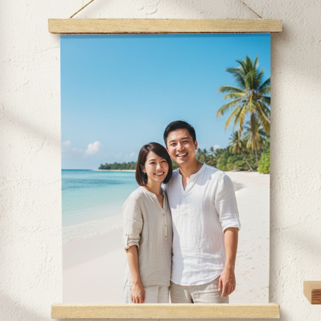 Personalised wall hanging poster travel memories Singapore