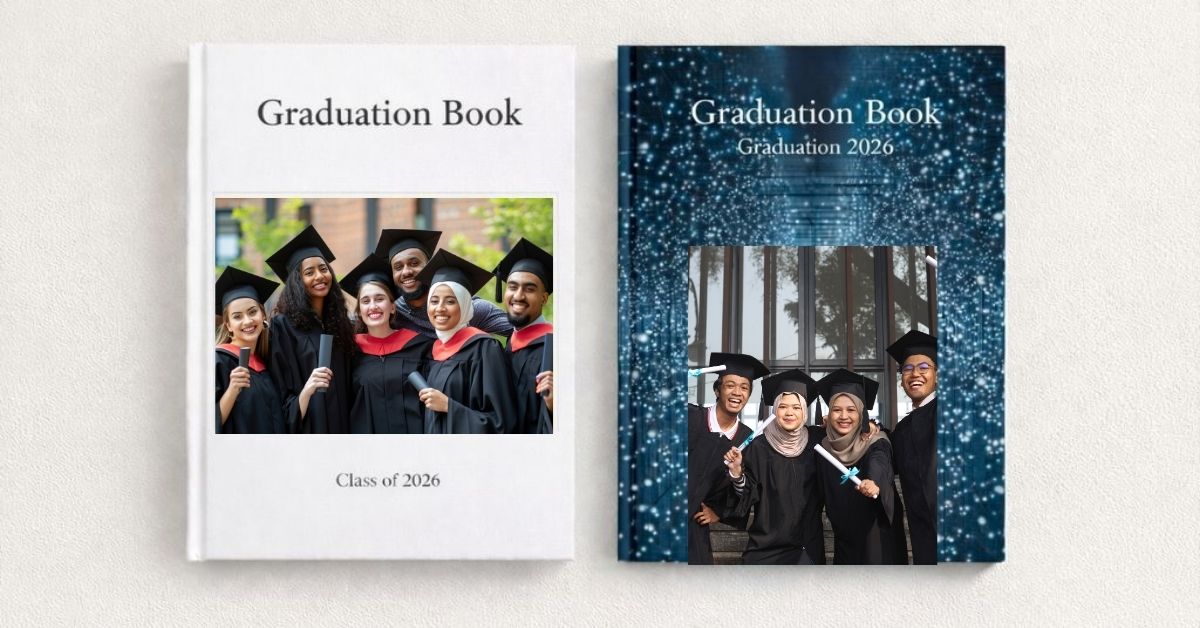 Graduation Book for Class of 2026 Singapore with student portraits, teacher messages and final year highlights