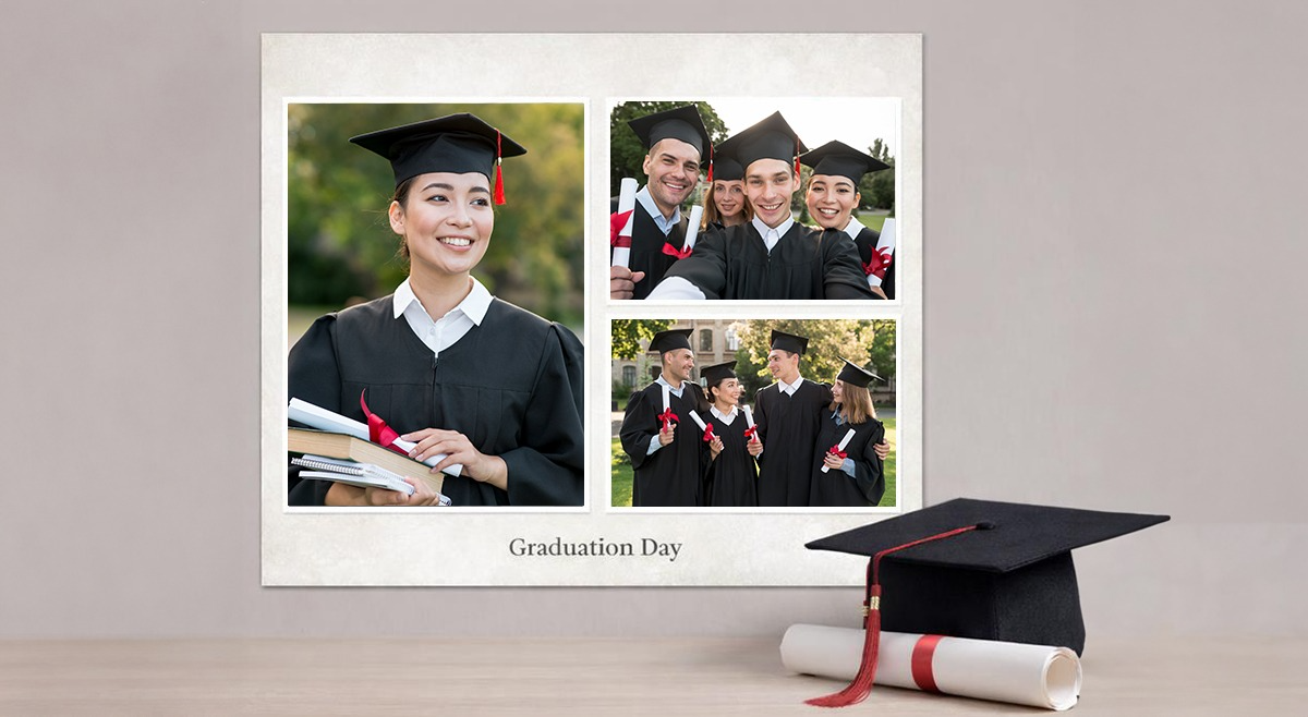 Graduation collage poster Singapore featuring multiple school memories and ceremony highlights