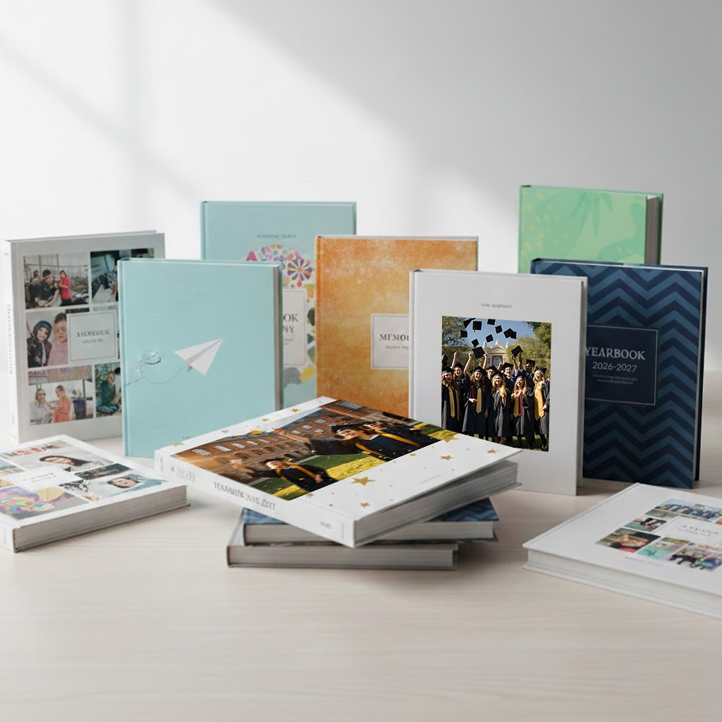 School yearbook printing Singapore showcasing custom graduation yearbooks and digital design tools for schools