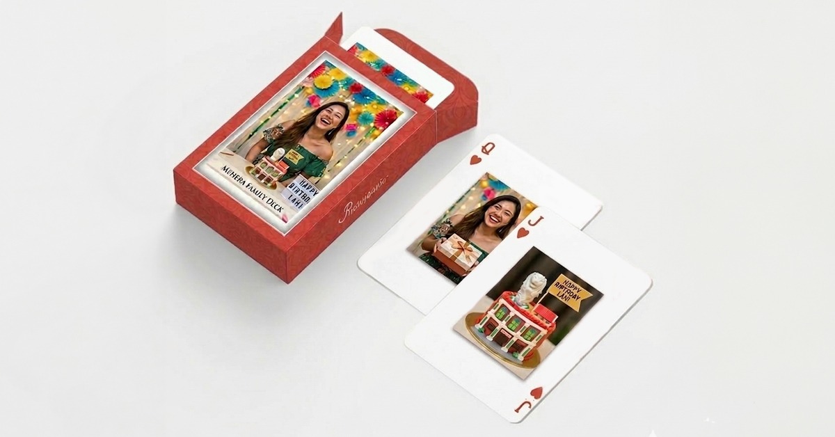 personalised playing cards unique birthday gift for girlfriend