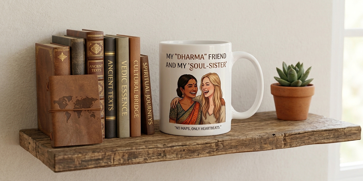 Personalised Friendship Day photo mug in Singapore featuring two best friends taking a selfie