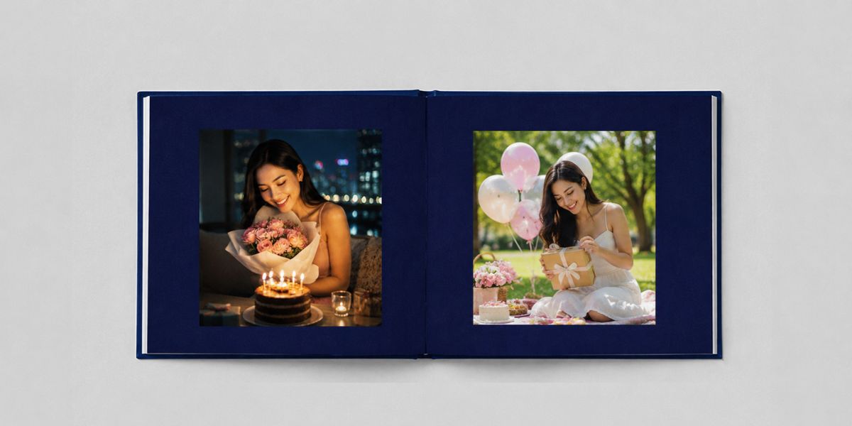 Softcover photo book gift for girlfriend birthday memories