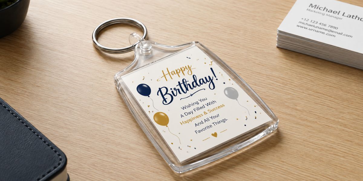 Personalised photo keychain first birthday gift for girlfriend