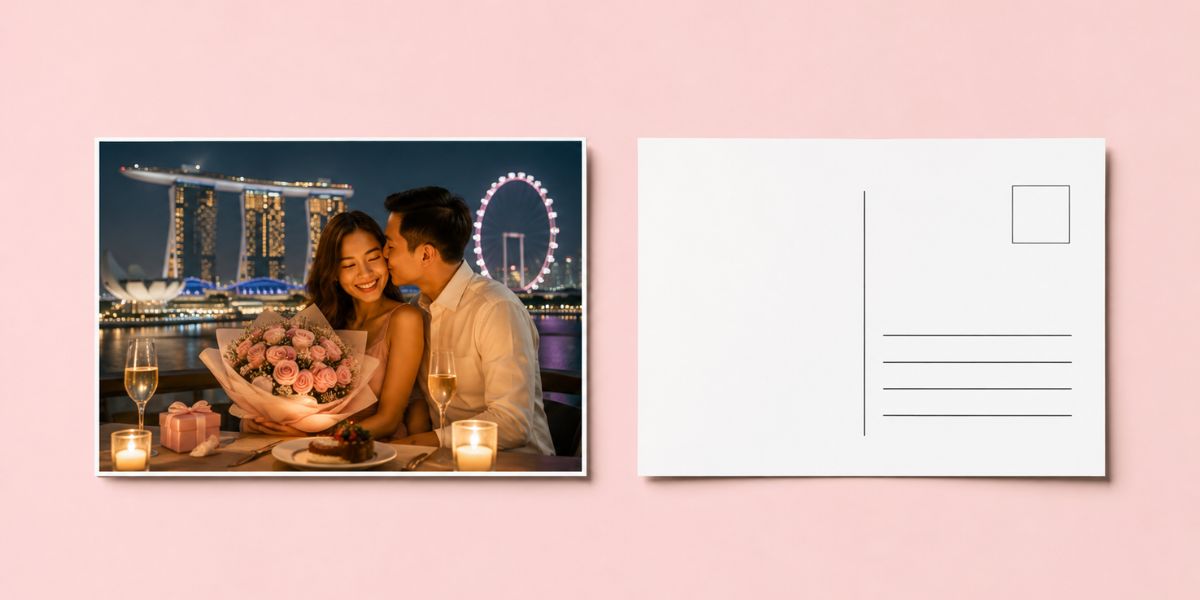 Personalised photo postcards romantic gift for girlfriend
